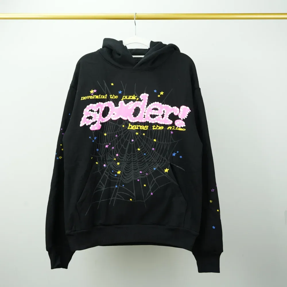 Sp5der P*NK V2 Hoodie Black